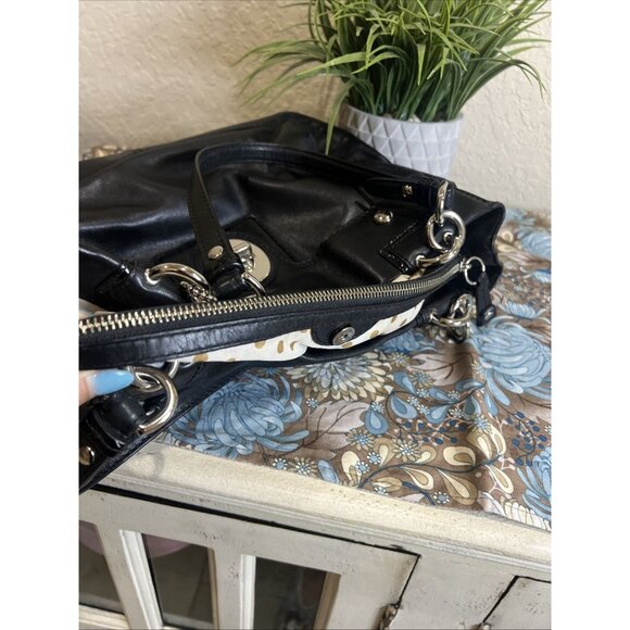 Coach Peyton Black Leather Large Carryall, Style 14510 Shoulder Handbag Purse - Picture 14 of 16